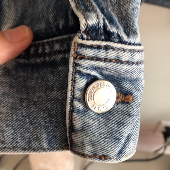 Boyfriend  Denim Jean Trucker Jacket Size M - Picture 10 of 14